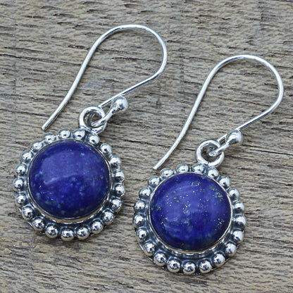 Deep Blue Majesty Lapis Lazuli and Sterling Silver Gemstone Dangle Earrings