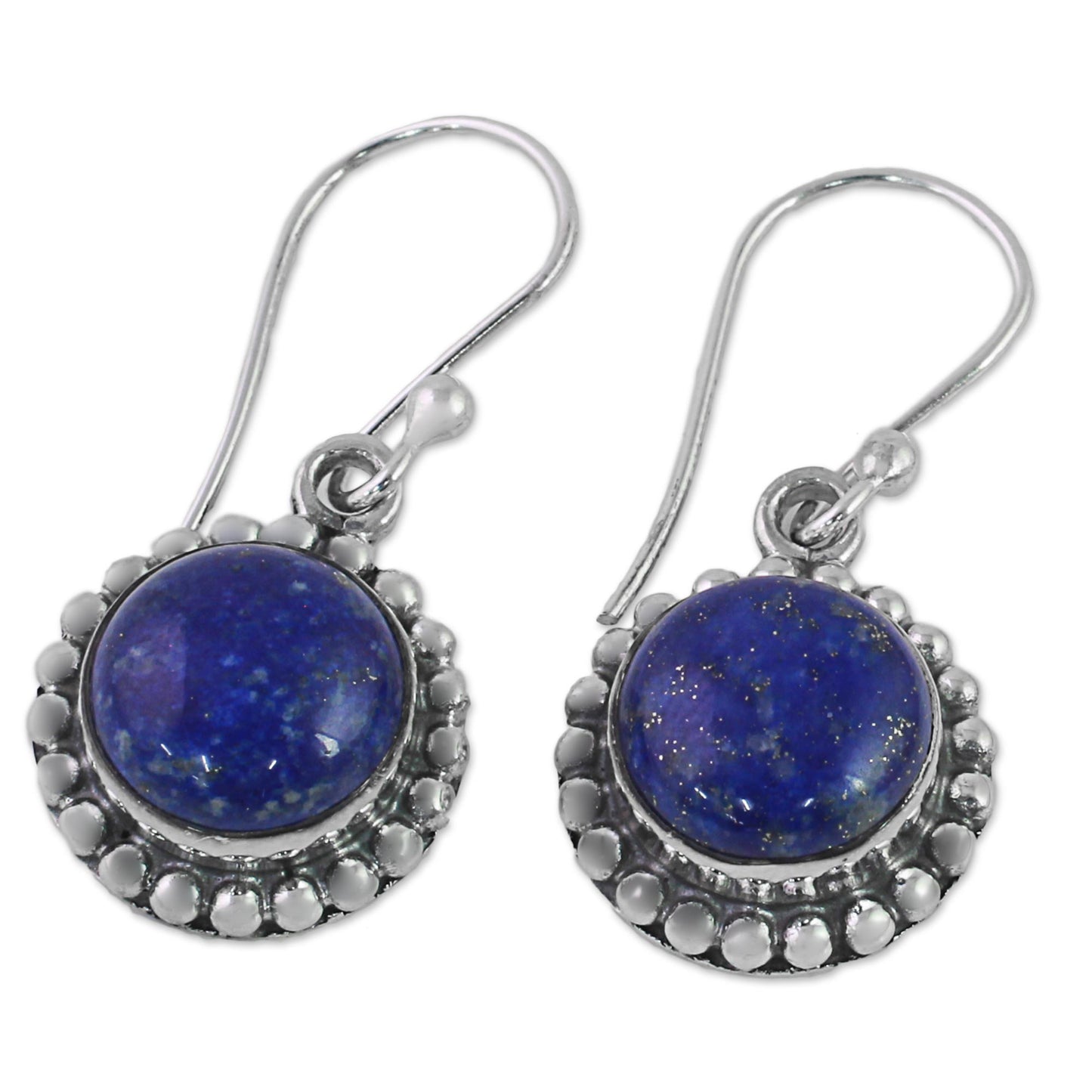 Deep Blue Majesty Lapis Lazuli and Sterling Silver Gemstone Dangle Earrings