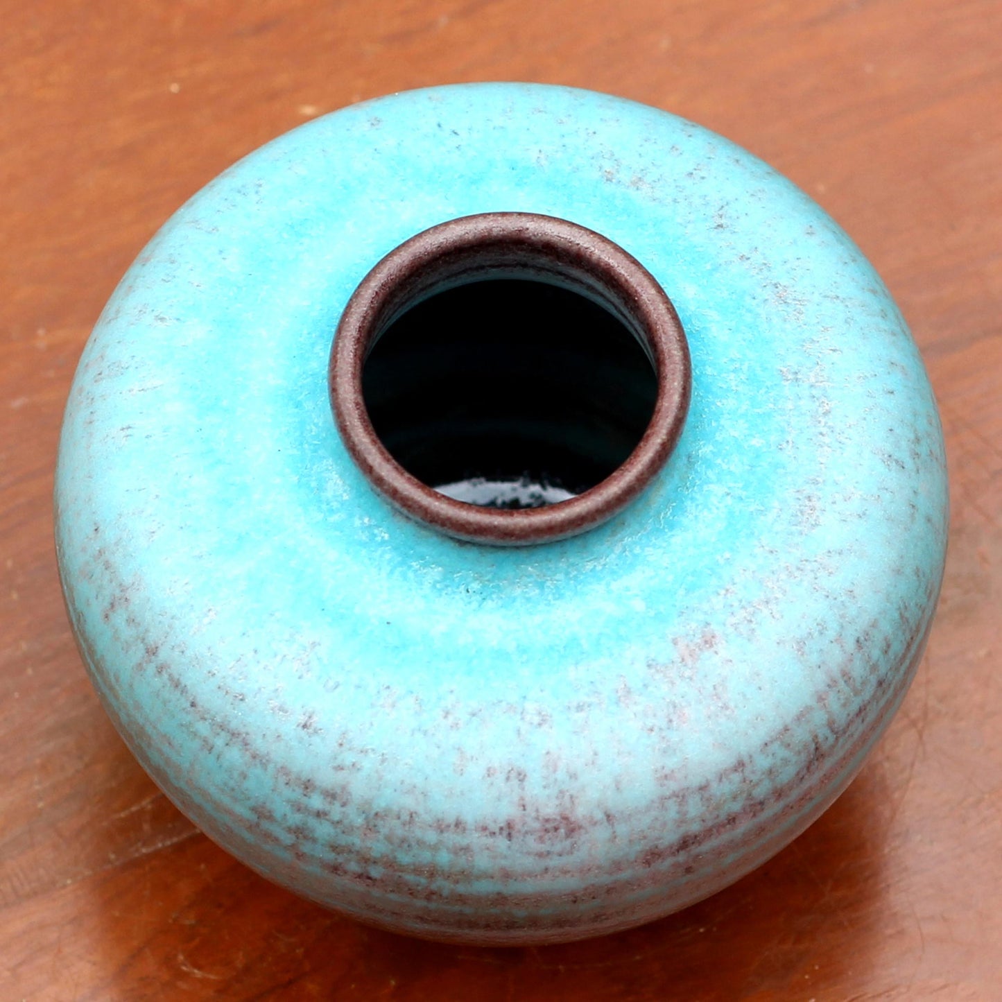 Seaward Sand Round Hand Crafted Watertight Ceramic Bud Vase from Thailand