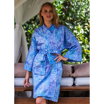 Multicolor Batik Cotton Robe