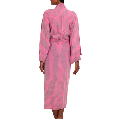 Coral Reef Pink Rayon Robe