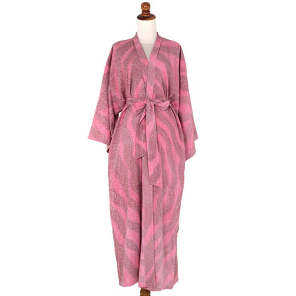 Coral Reef Pink Rayon Robe