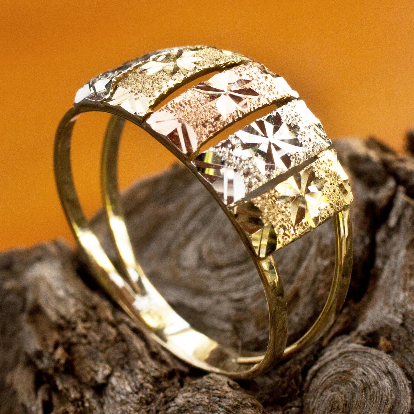 Floral Horizon Gold Cocktail Ring