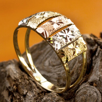 Floral Horizon Gold Cocktail Ring