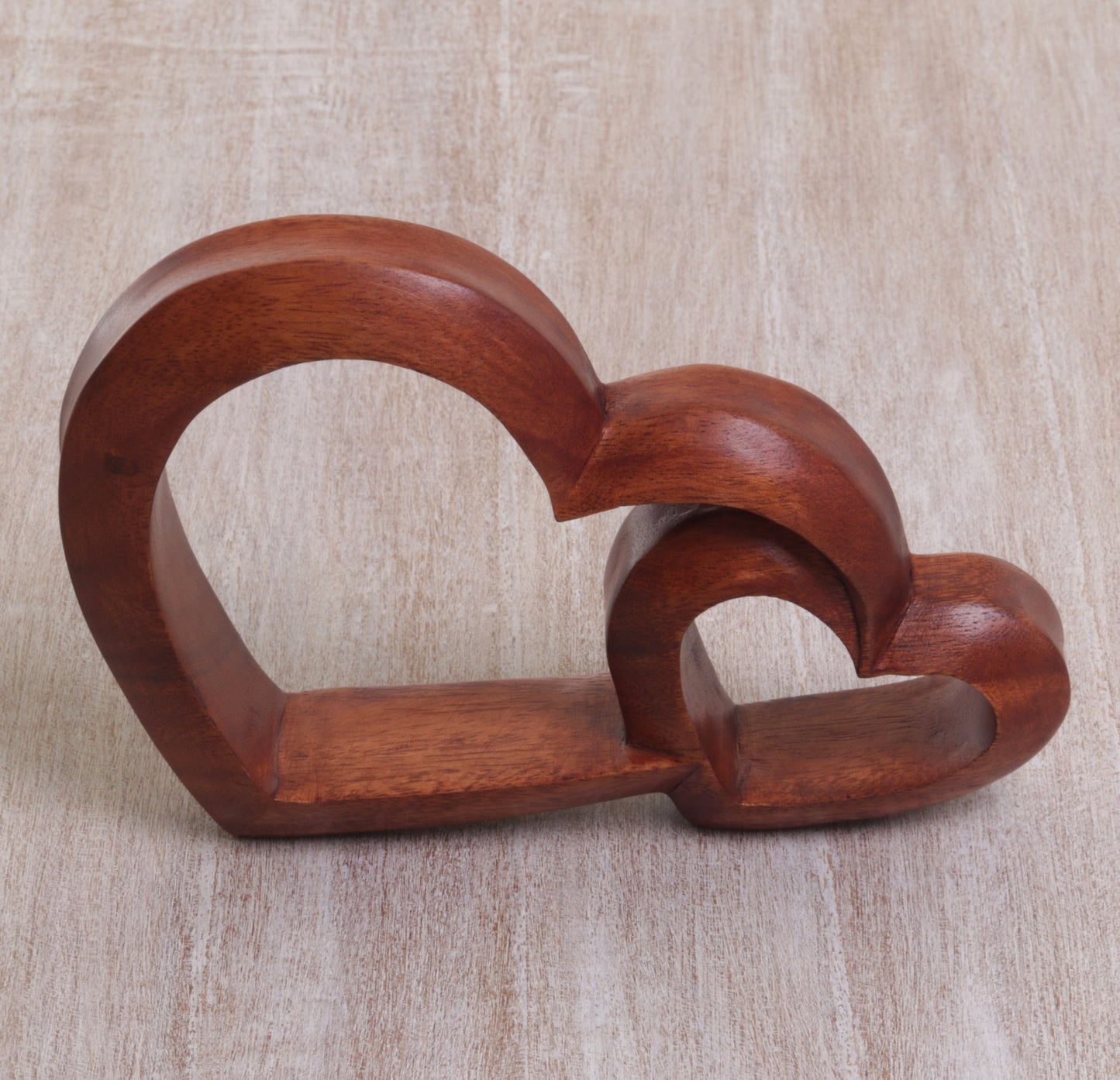 Warm Hearts Wood Sculpture