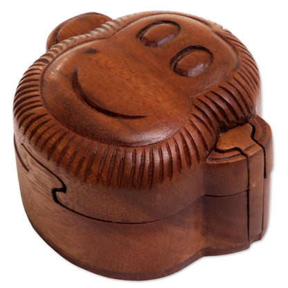 Happy Monkey Decorative Wood Box