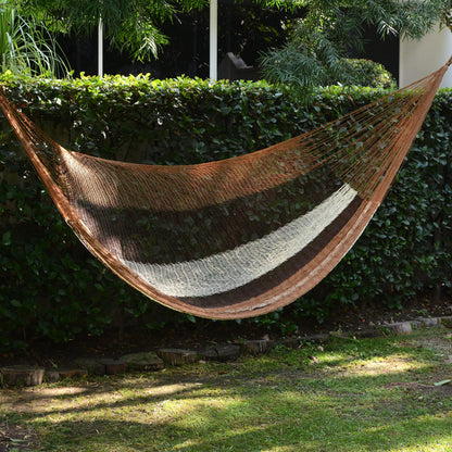 Earthtone Coffee & Chocolate Nylon Mayan Rope Hammock