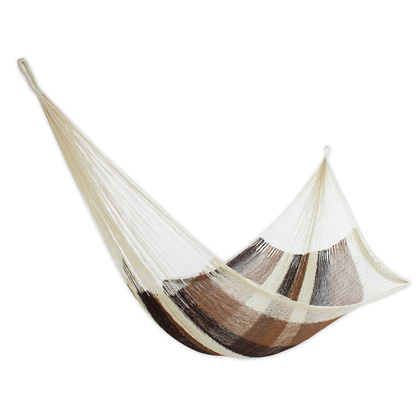 Earthtone Coffee & Chocolate Nylon Mayan Rope Hammock