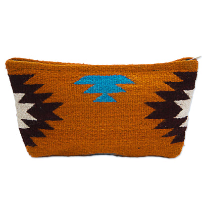 Autumn Sunrise Hand Made Wool Clutch Handbag Sunrise from Mexico