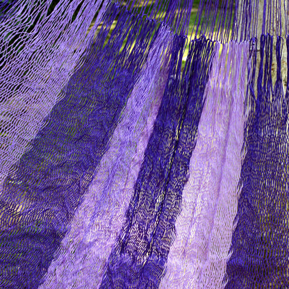 Lilac Blossom Hand Woven Nylon Purple Hammock (Single) from Mexico