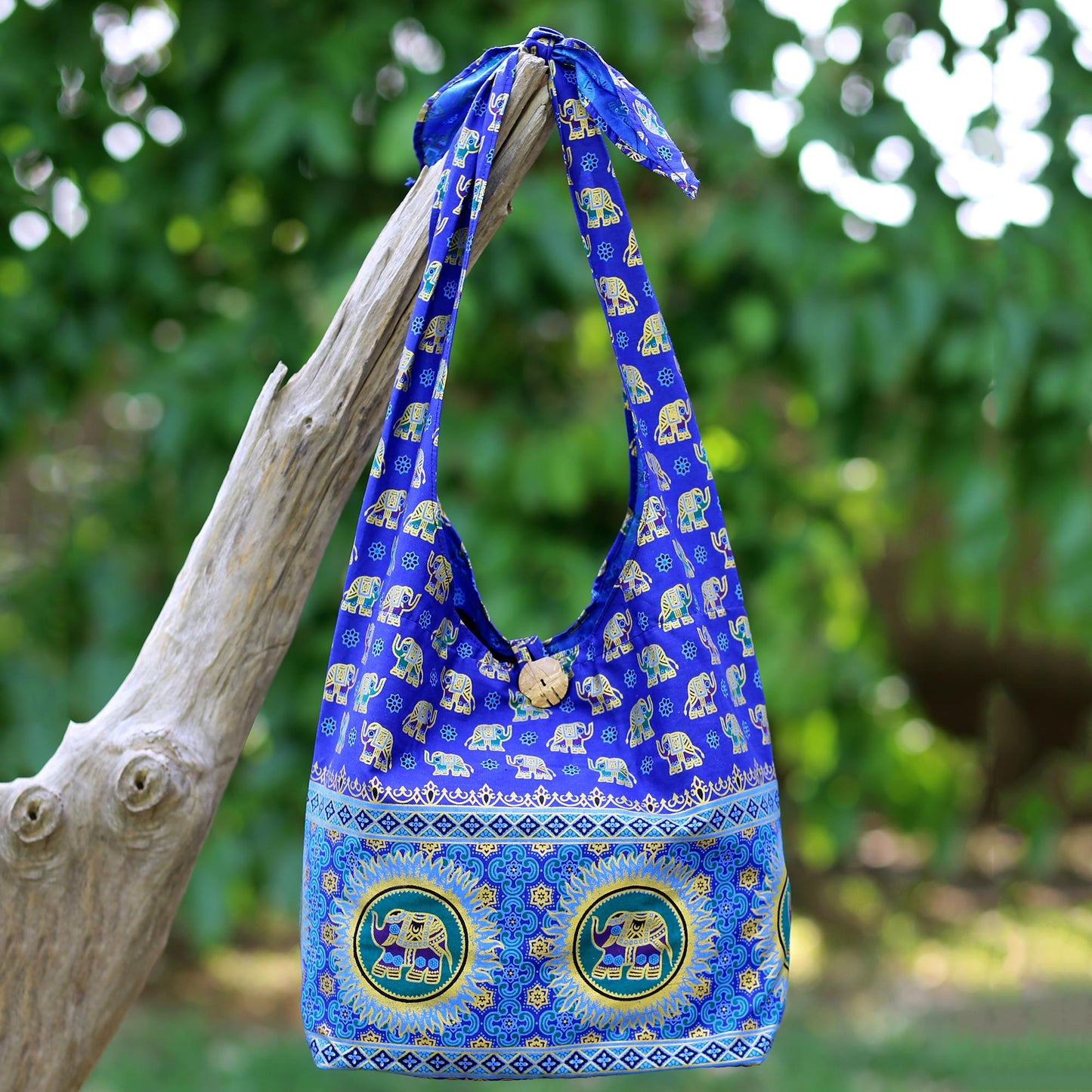 Royal Thai Elephant Cotton Shoulder Bag