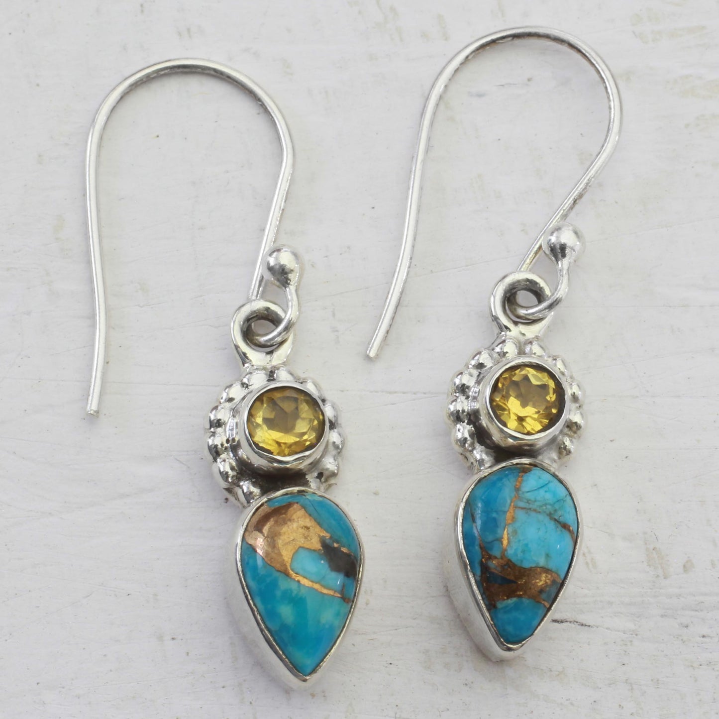 Watery Allure Multi-Gem Turquoise Earrings