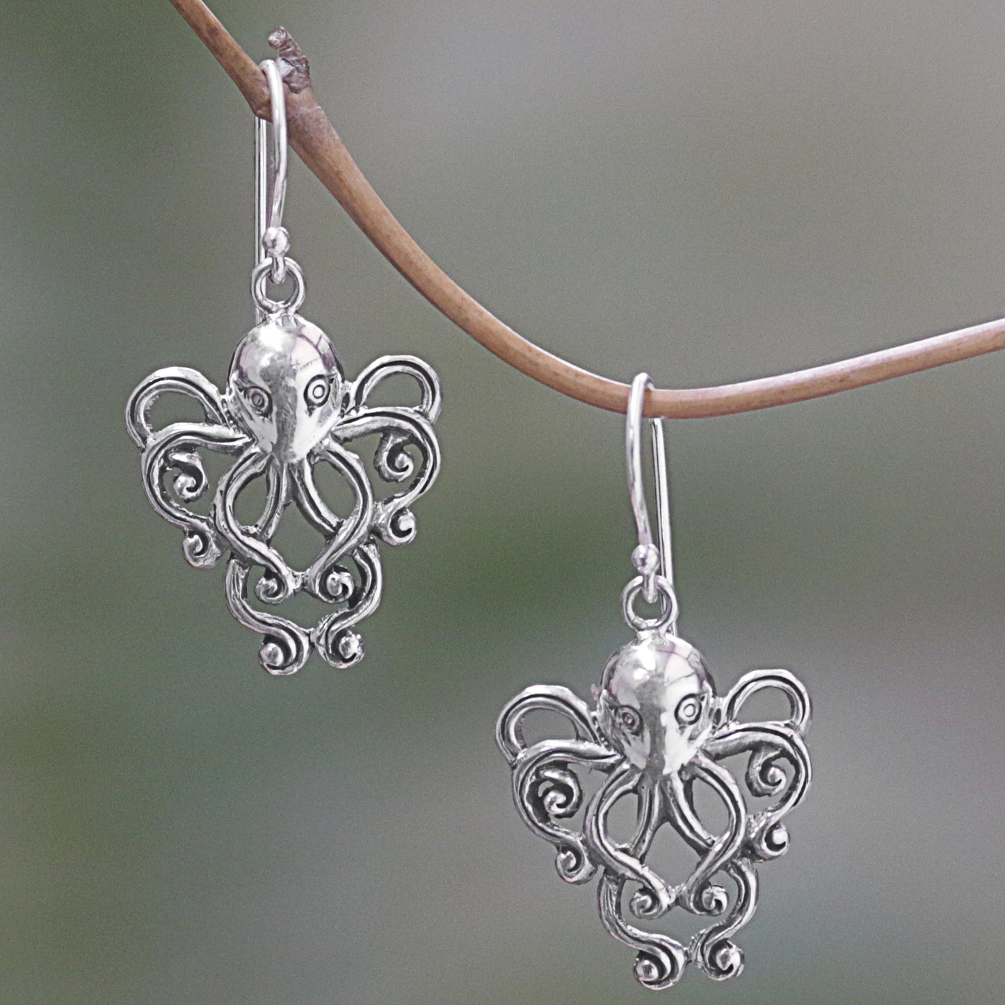 Octopus of the Deep Sterling Silver Earrings