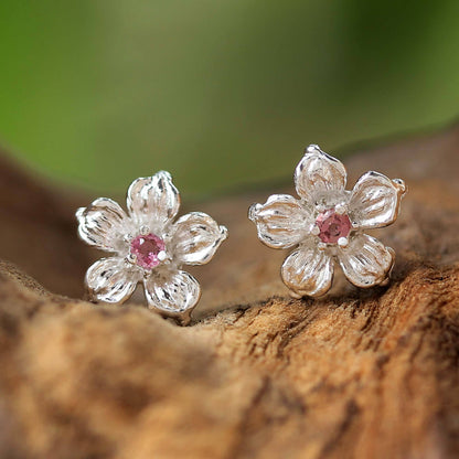 Winter Blooms Sterling Silver Stud Earrings