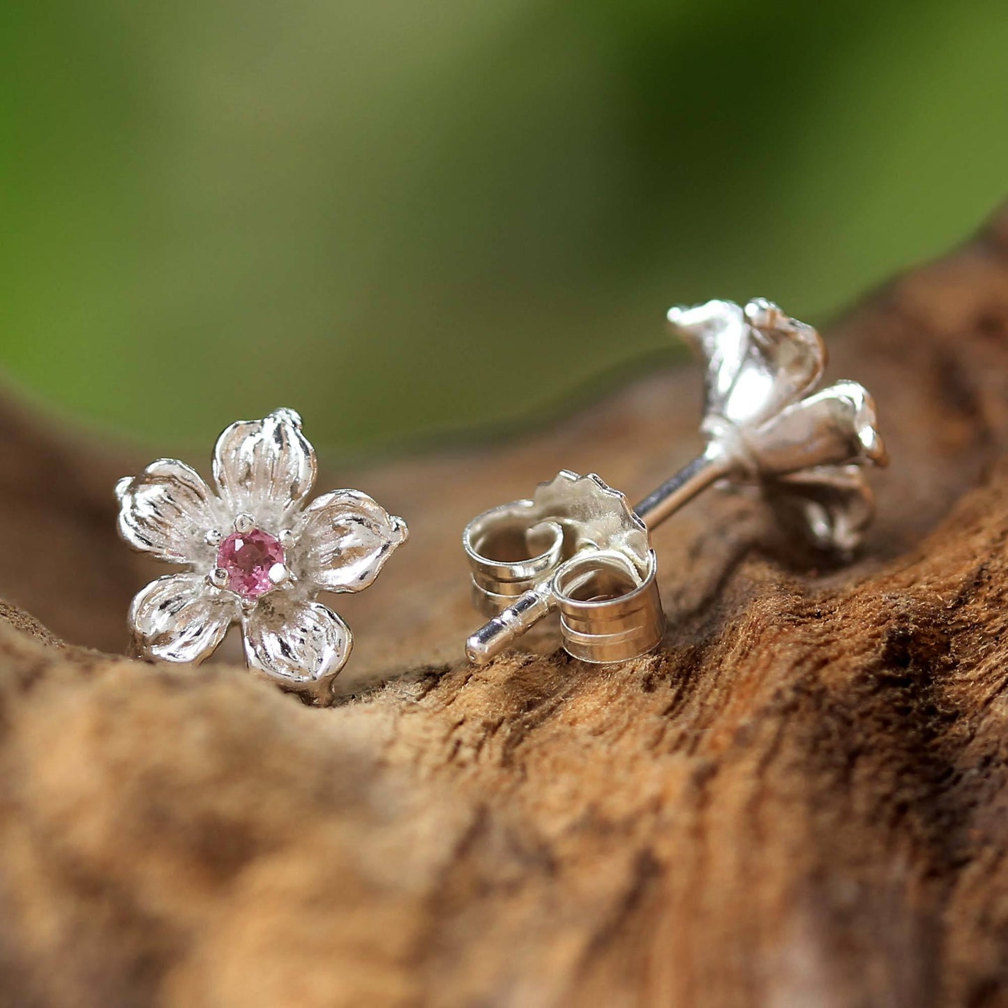 Winter Blooms Sterling Silver Stud Earrings