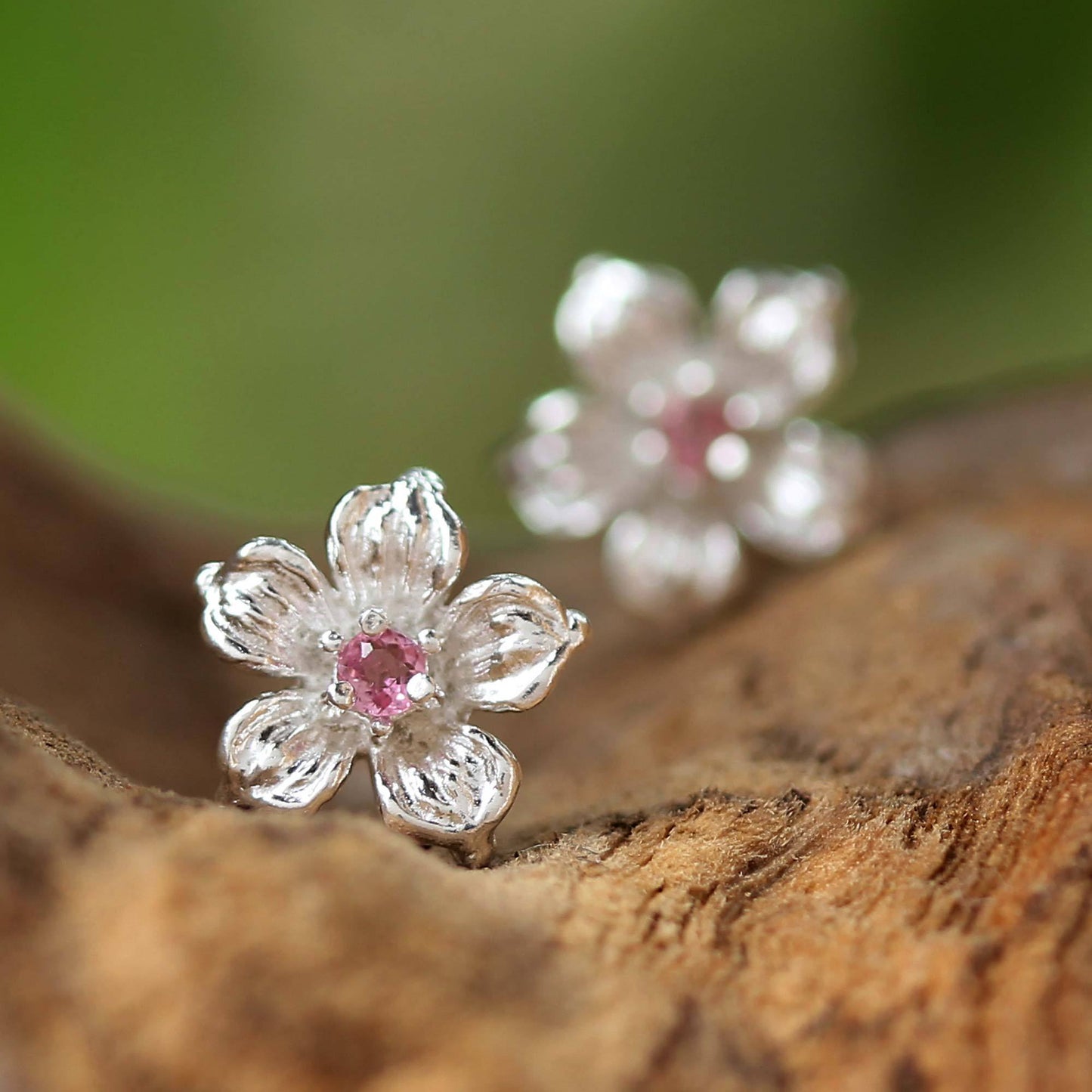 Winter Blooms Sterling Silver Stud Earrings