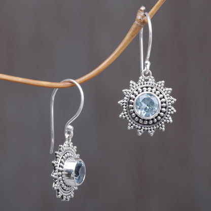 Blue Sunshine Sterling Silver Earrings