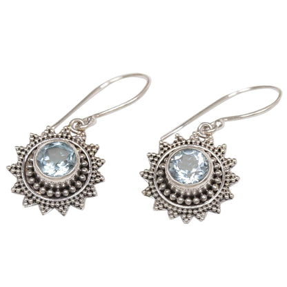 Blue Sunshine Sterling Silver Earrings