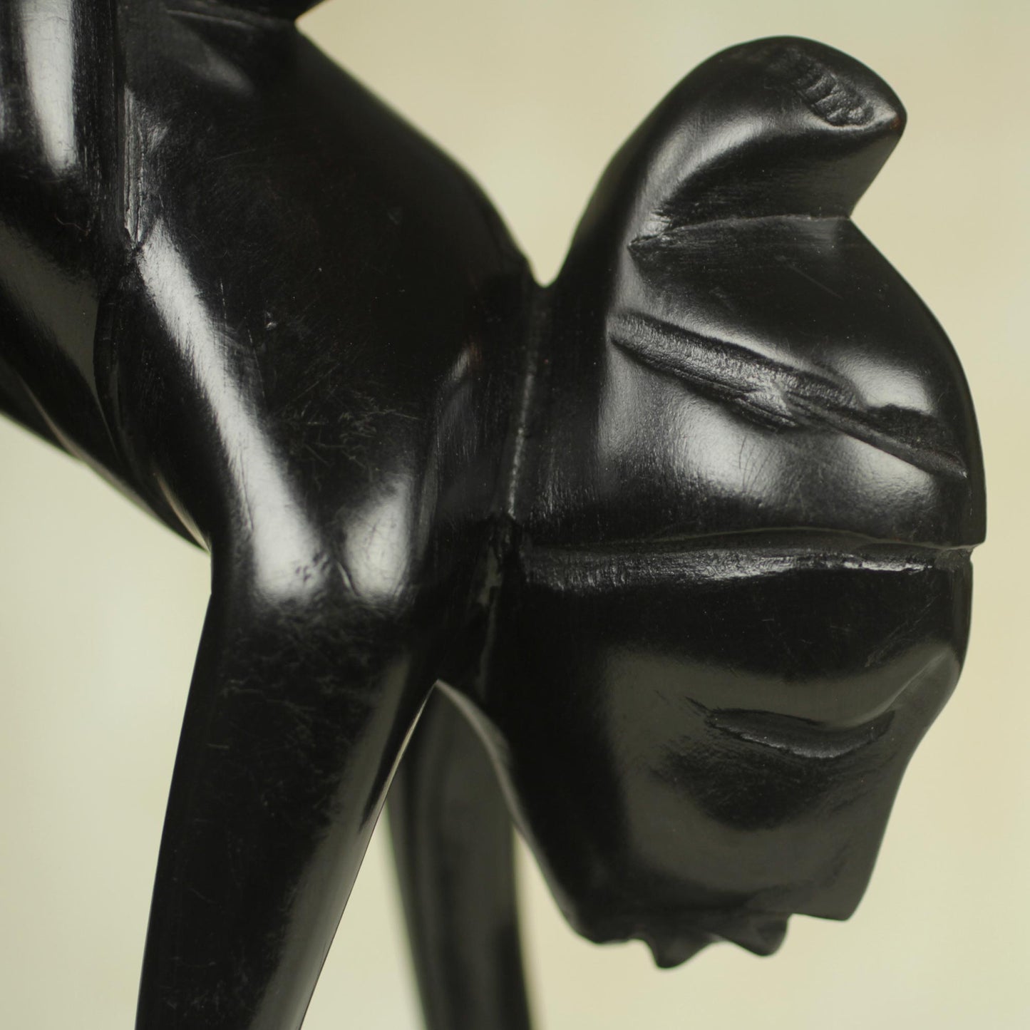 Serwaa Mother Hand Carved Mother and Child Black Sculpture from Ghana