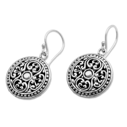 Perfect Alignment Handcrafted Sterling Silver Dangle Earrings from Bali