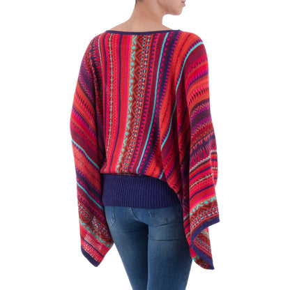 Cuzco Dance Multicolor Kimono Sleeve Sweater