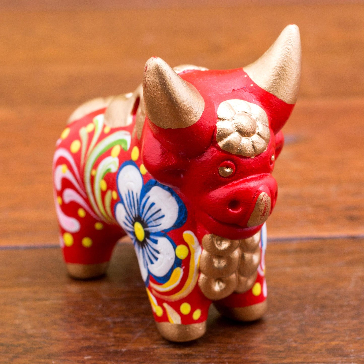 Little Red Pucara Bull Figurine