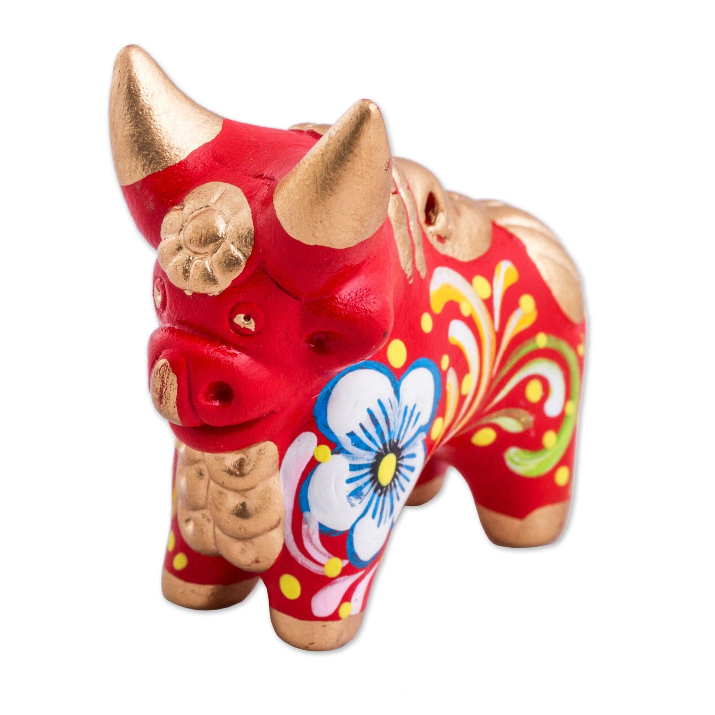 Little Red Pucara Bull Figurine