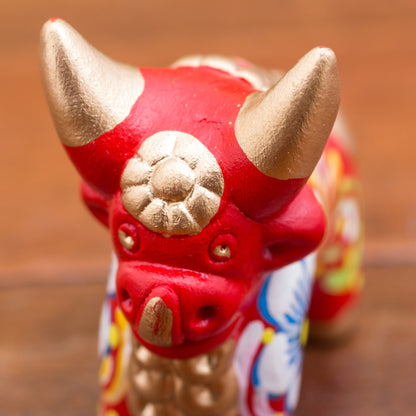 Little Red Pucara Bull Figurine