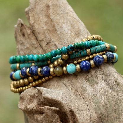 Freedom of Expression Beaded Torsade Bracelet