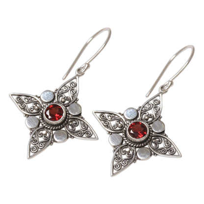 Four-Pointed Stars Sterling Silver Earrings