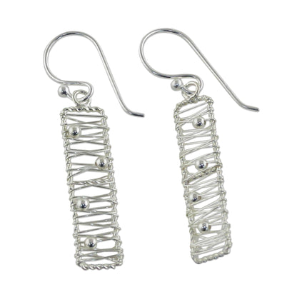 Chiang Mai River Silver Dangle Earrings