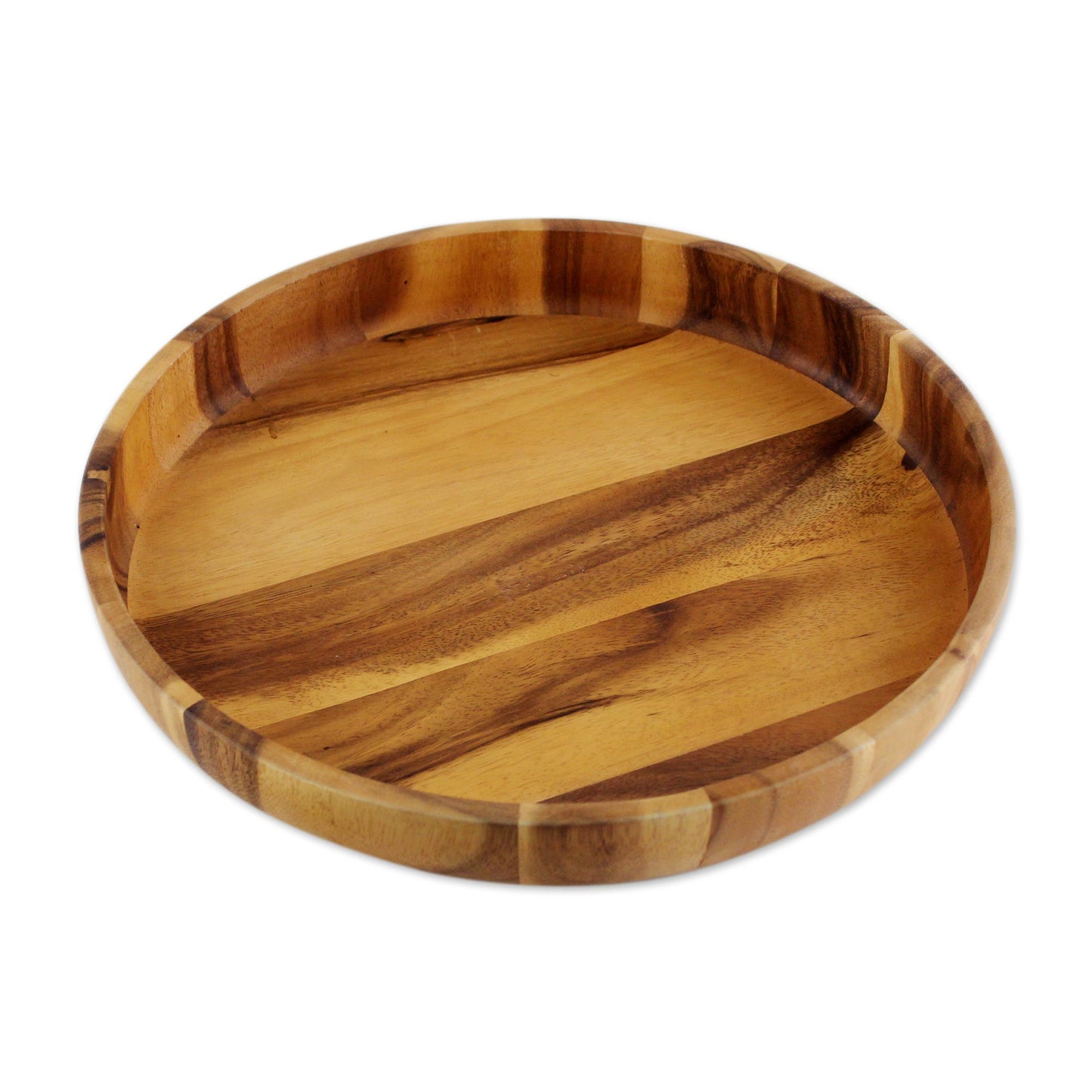 Harmonious Nature Artisan Crafted Natural Wood Serving Bowl from Thailand