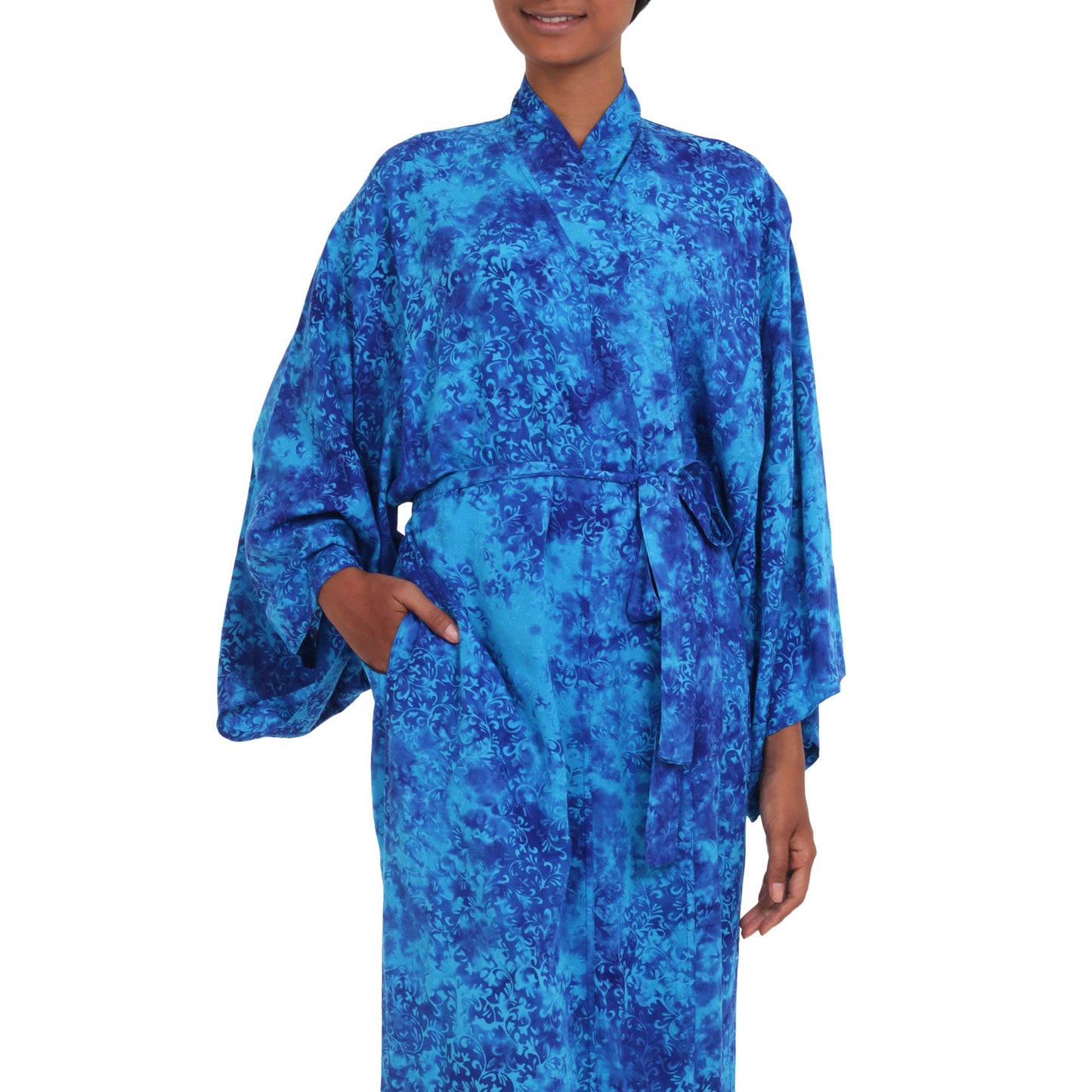 Misty Ocean Batik Robe