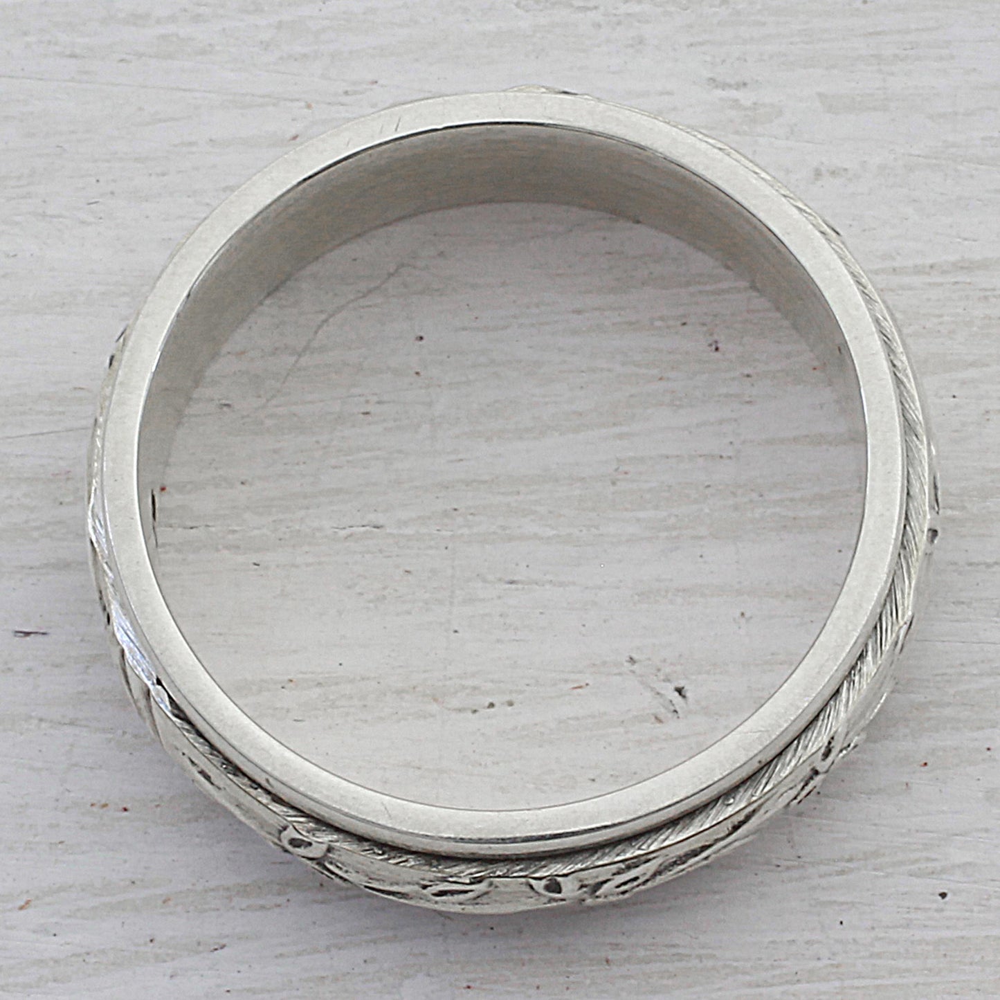 Spinning Leaves Sterling Silver Spinner Ring