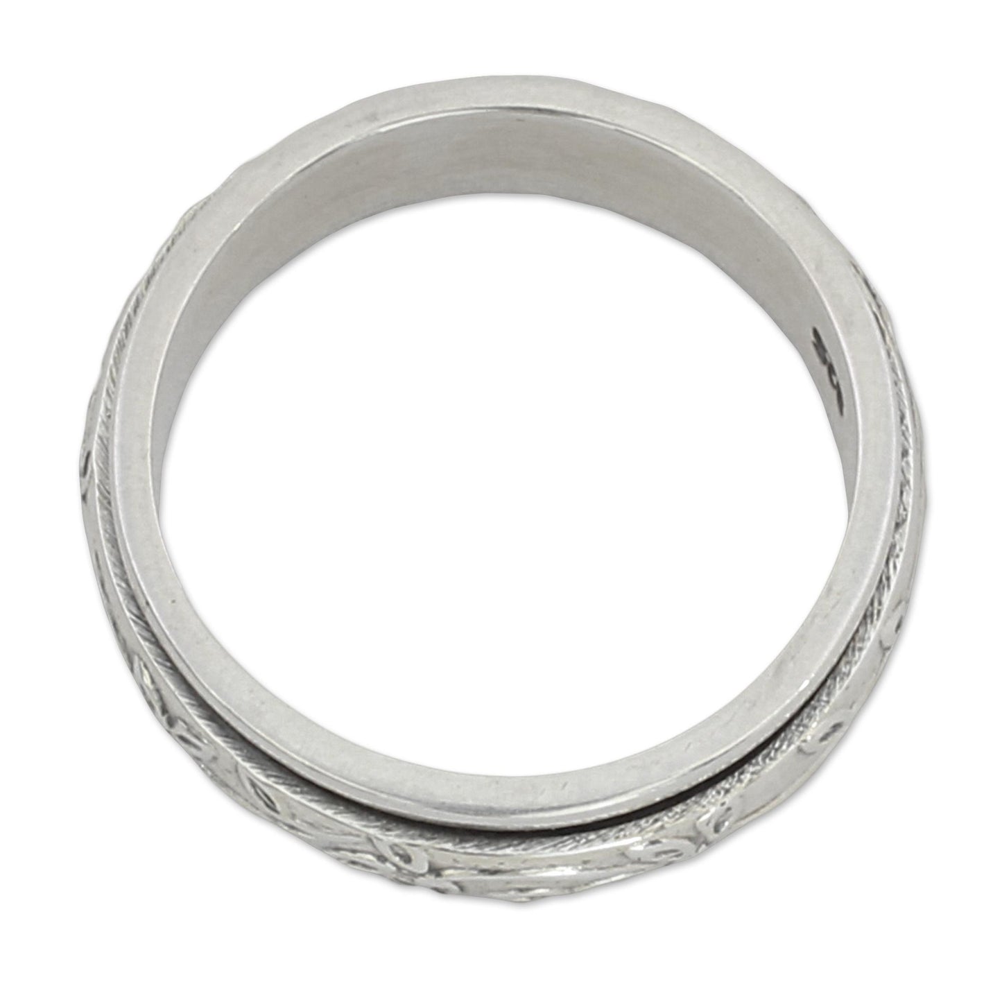 Spinning Leaves Sterling Silver Spinner Ring