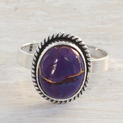 Delightful Purple Composite Turquoise Ring