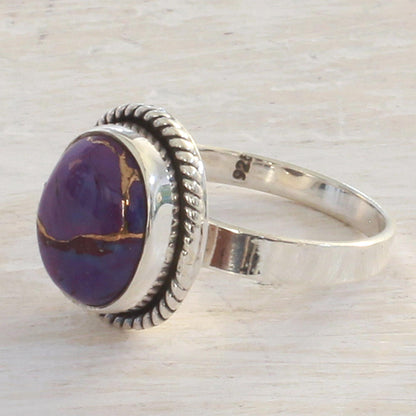 Delightful Purple Composite Turquoise Ring