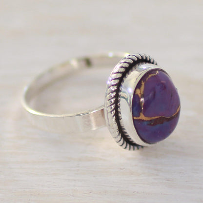 Delightful Purple Composite Turquoise Ring