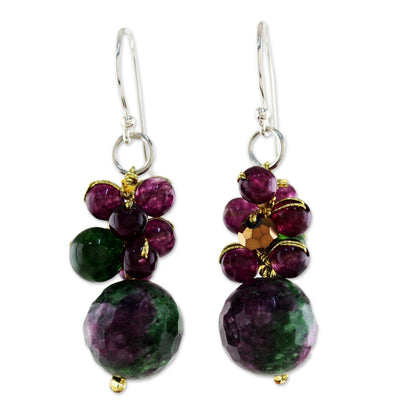 Sweet Berries Multi-Gem Cluster Earrings