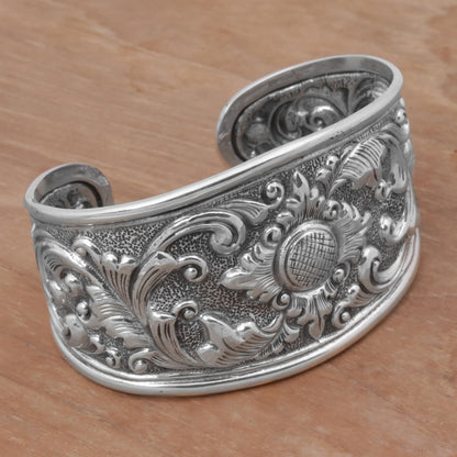 Courageous Soul Floral Cuff Bracelet