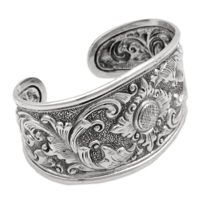 Courageous Soul Floral Cuff Bracelet