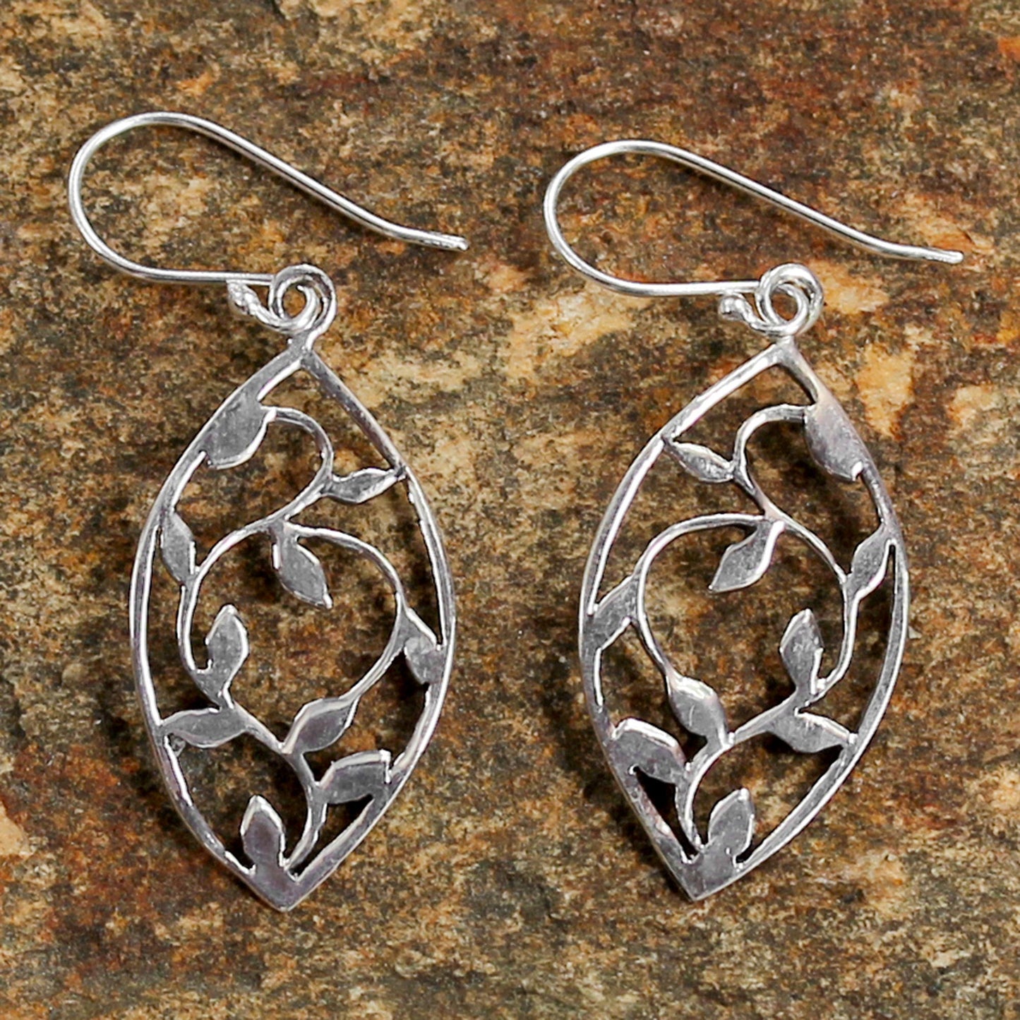 Glowing Spring Leaves Earrings