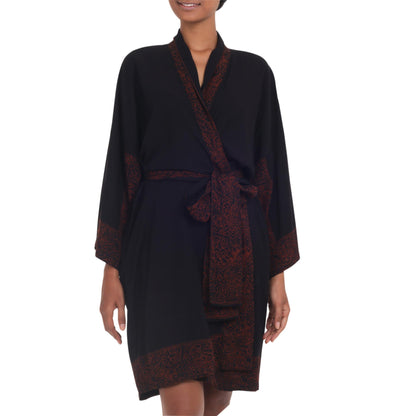 Bewitching Blossom Short Rayon Robe