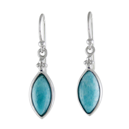 Knowing Eyes Rhodium Plated Sterling Silver Dangle Earrings from Thailand