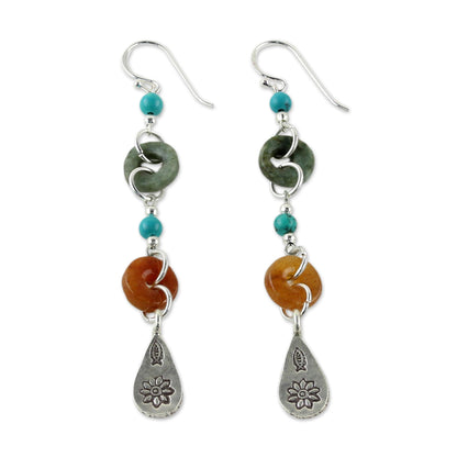 Hill Tribe Adventure Multi-Gem & Silver Earrings