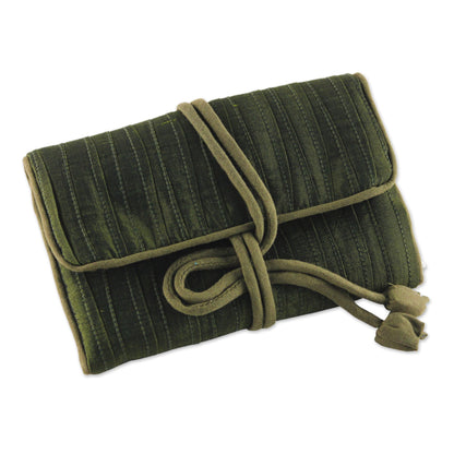 Enchanted Journey In Olive Jewelry Roll