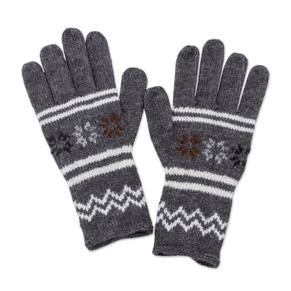 Slate Stars Alpaca Blend Gloves
