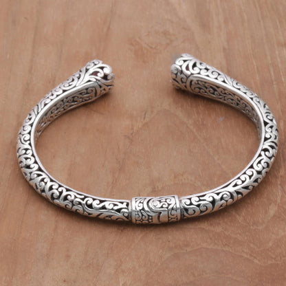 Spiral Engagement Sterling Silver Bracelet