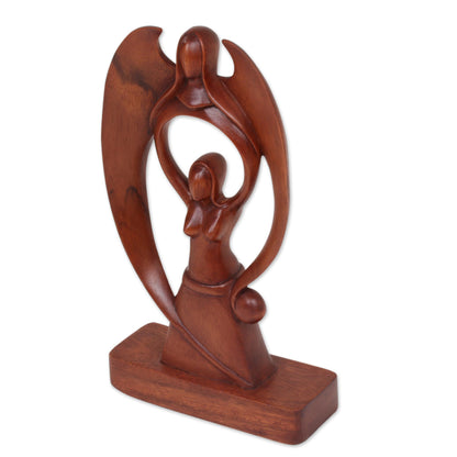 Woman & Angel Sculpture