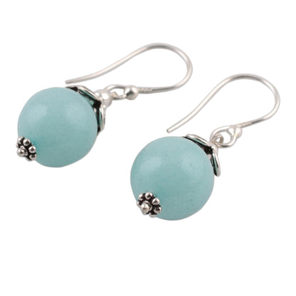 Aqua Delight Aqua Aventurine and Sterling Silver Dangle Earrings